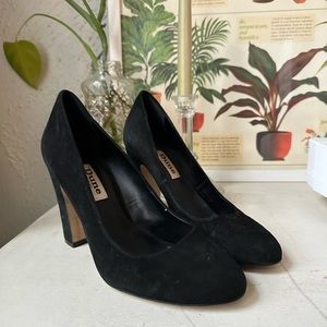 Black Suede Pumps, Dune size 7